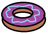purple glaze doughnut